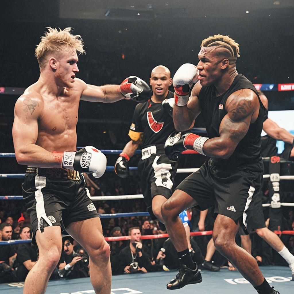 Boxing Match: Two Fighters Face Off