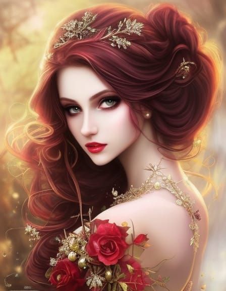 Autumn Princess with Poison Ivy: Fairycore Portrait