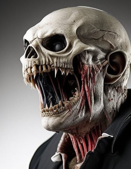 Terrifying Deformed Skeleton: A Horror Image