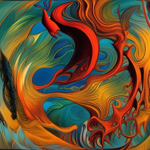 Surrealist Still Life with Igloo and Dodecahedron