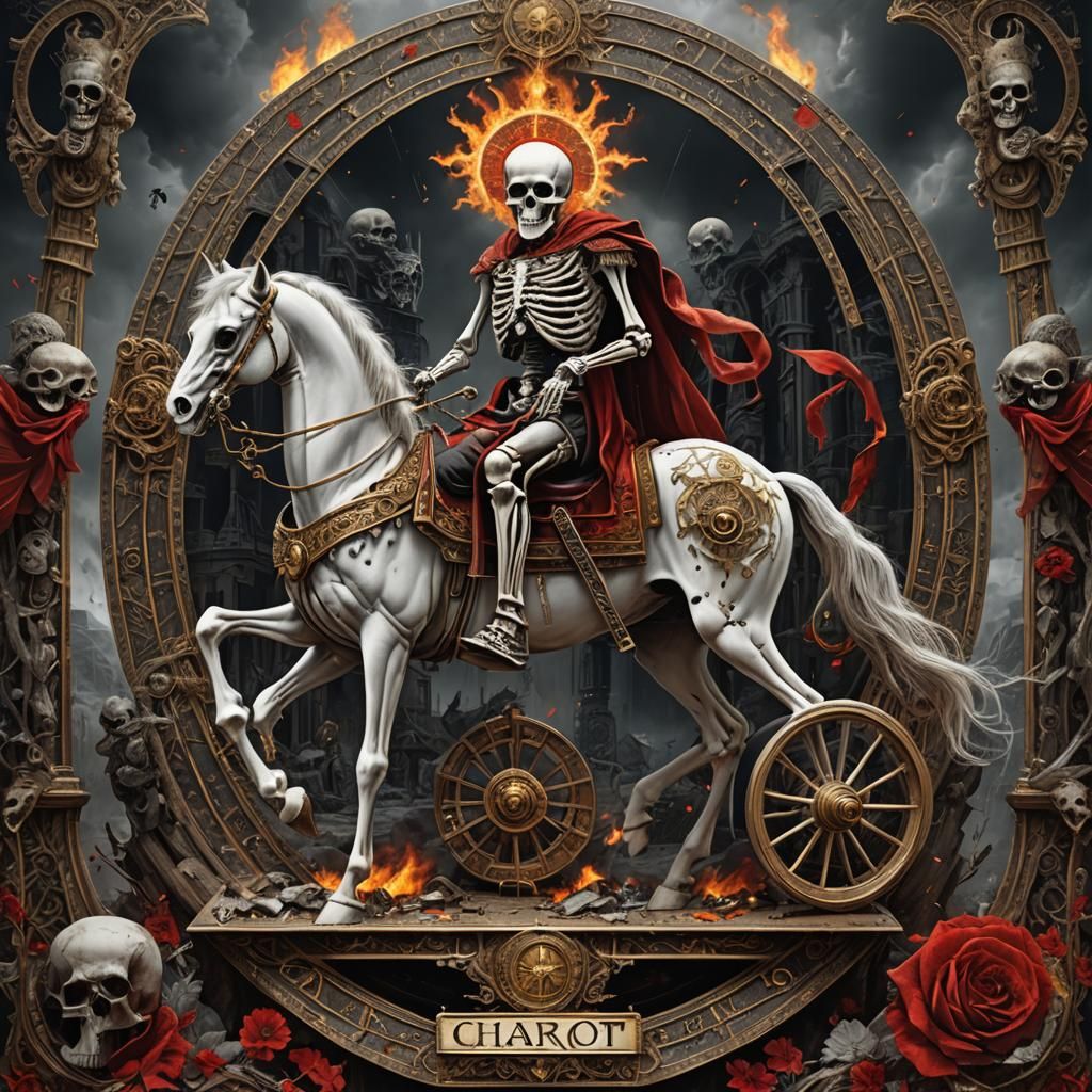 The Chariot Tarot Card in Digital Matte Painting