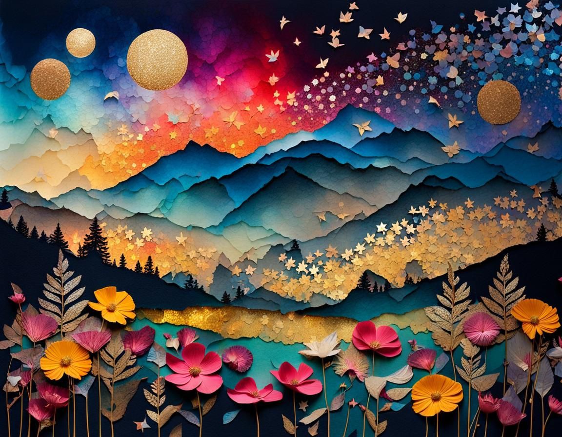 Breathtaking Summer Collage at Twilight