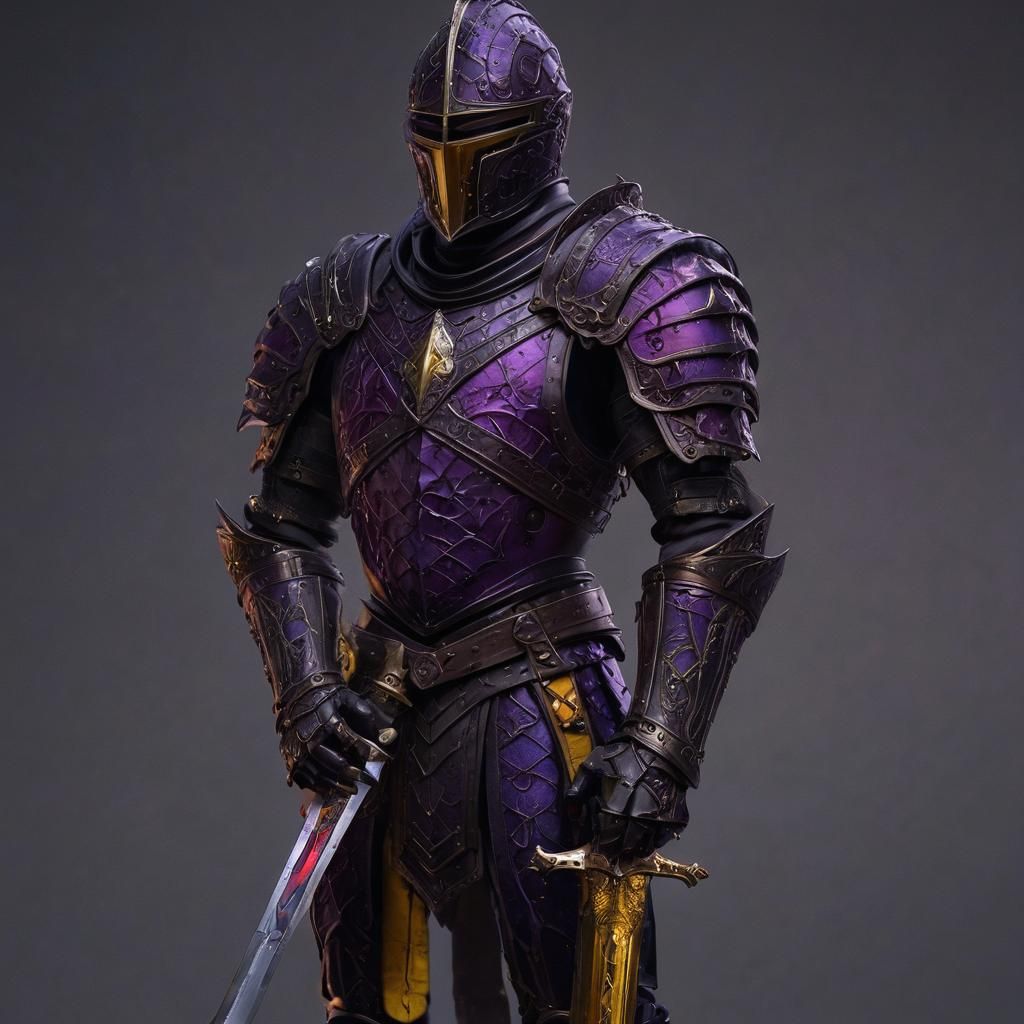 Glass Knight in Gothic Ambiance: Dark Fantasy Art