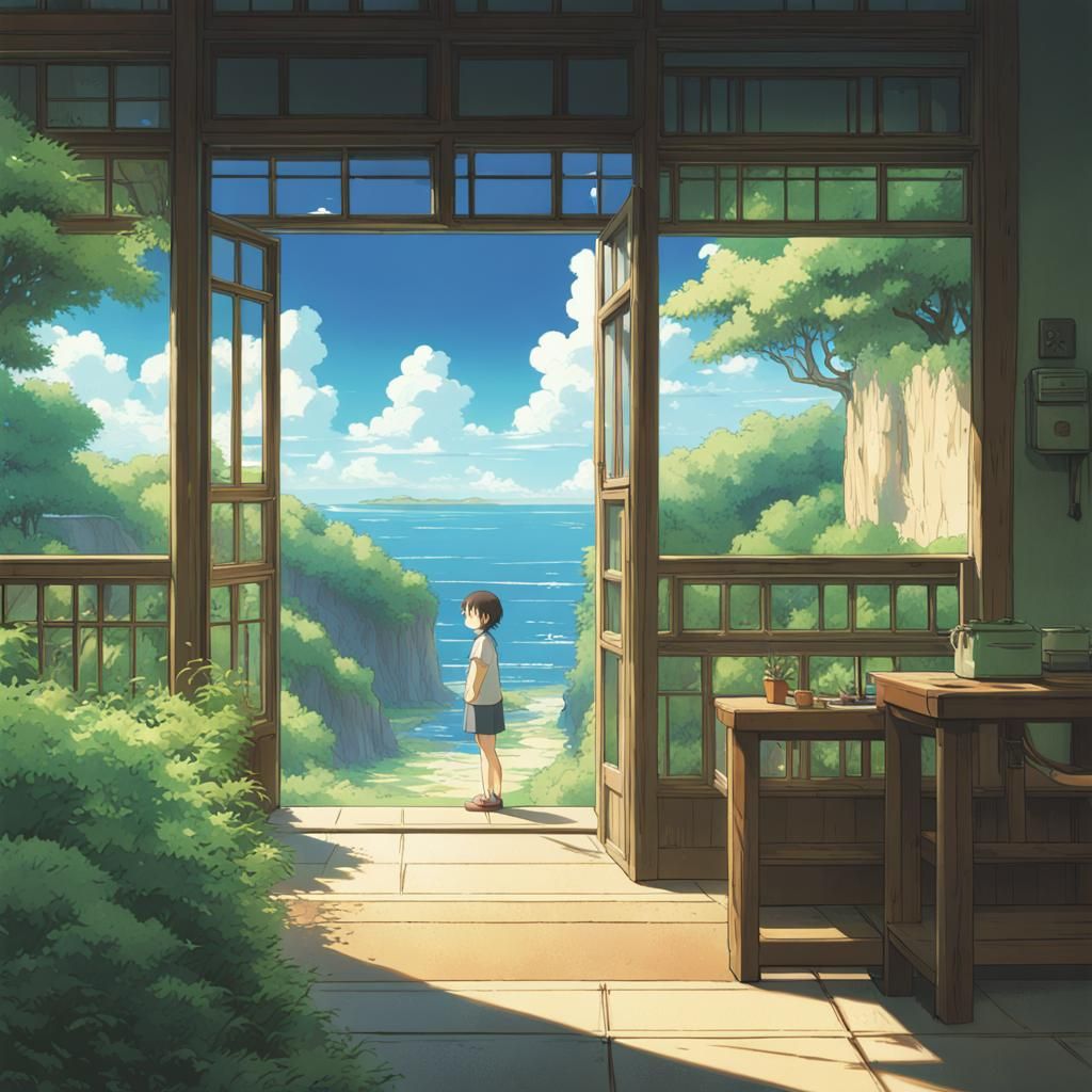 Anime Key Visual: Studio Ghibli Style Key