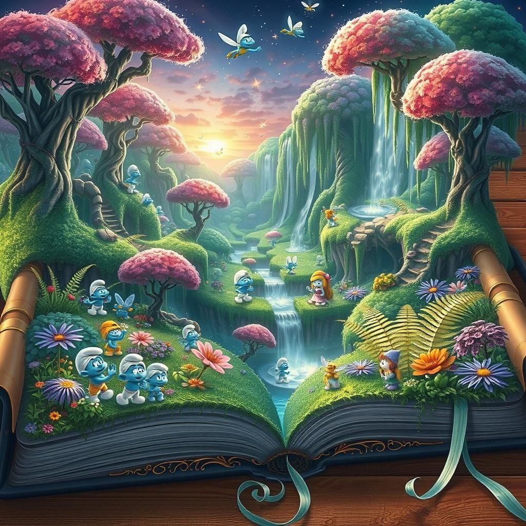 Magical Book Opens to Reveal Fantasy Garden