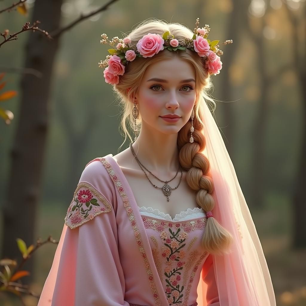 Lithuanian Goddess Gondu in Romanticist Style