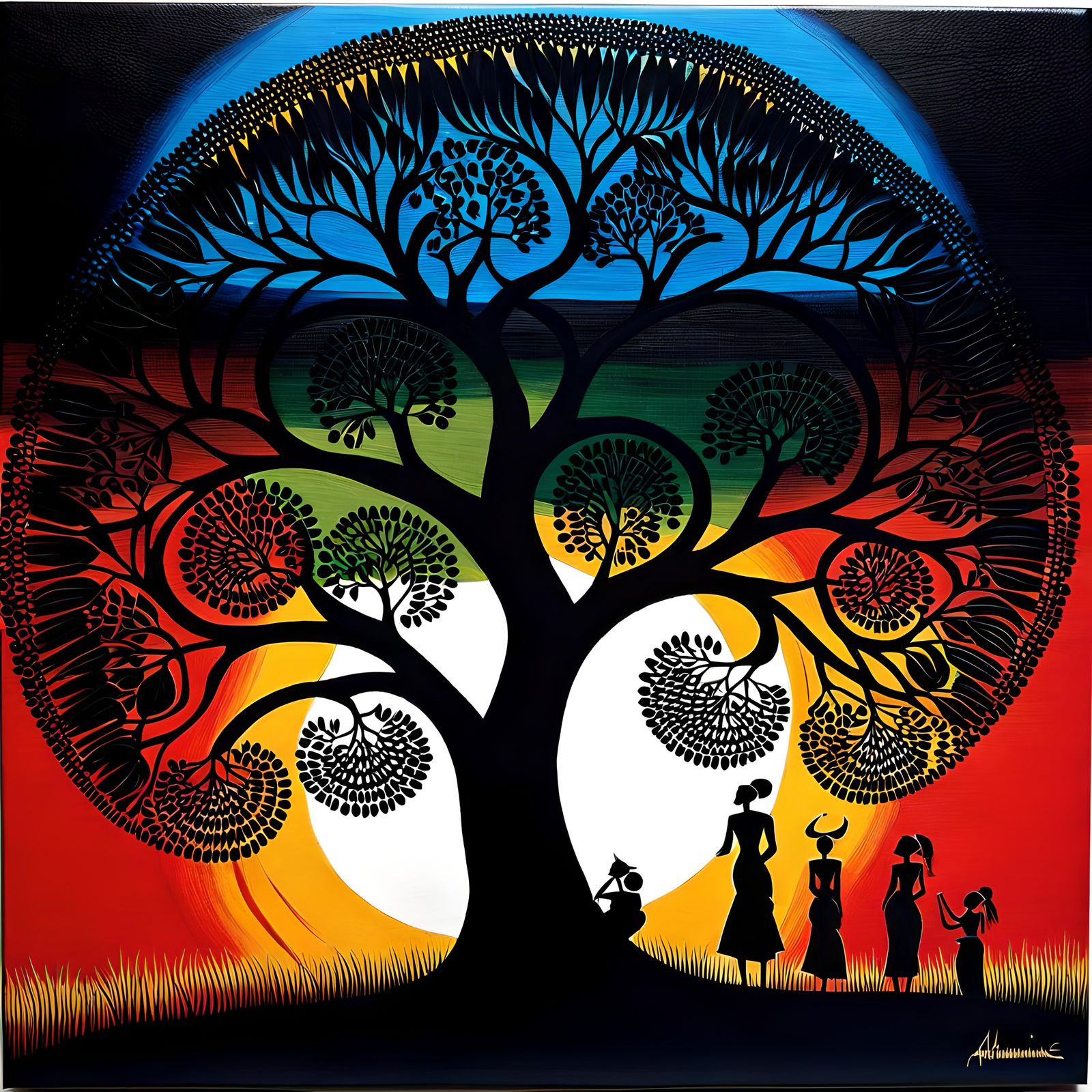 The Ancient Tree of Colourful Spirits :: African Tribal Art ...