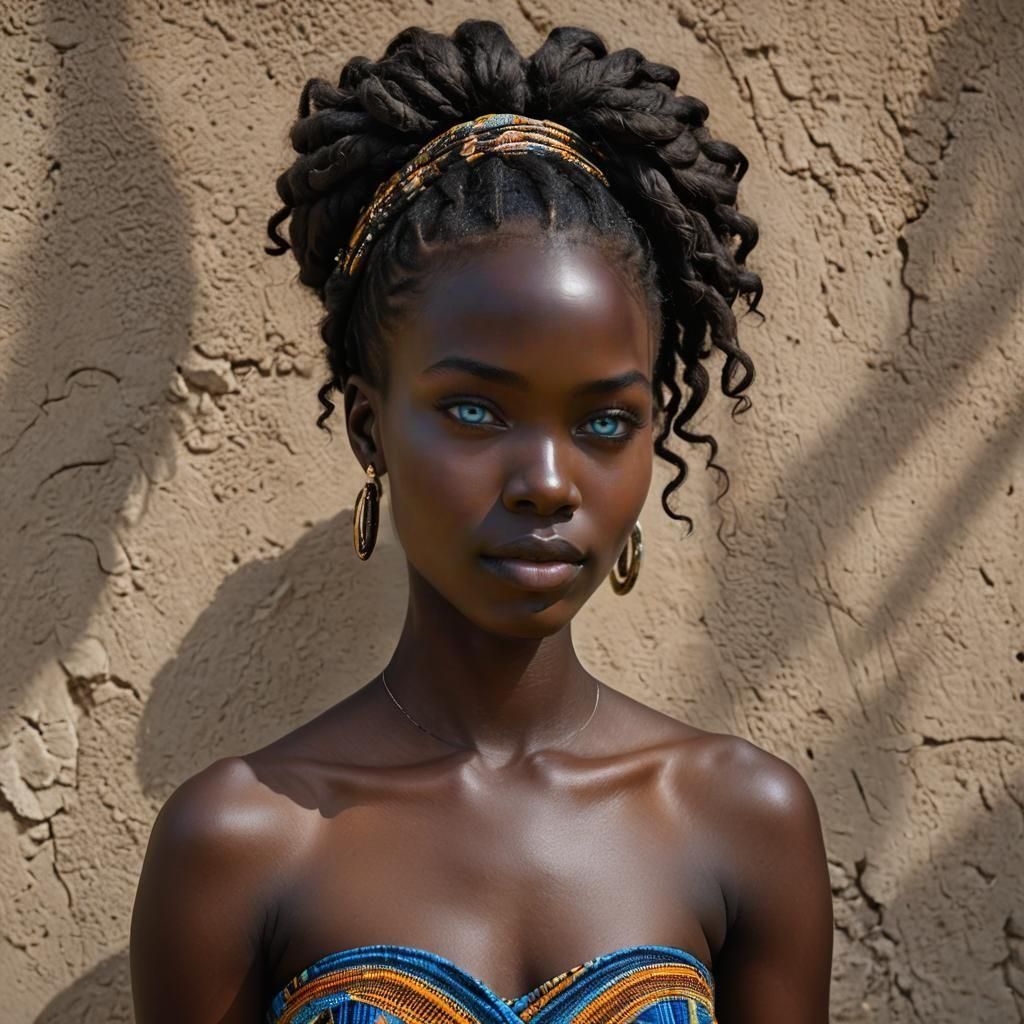 Stunning African Beauty in Golden Savannah Landscape