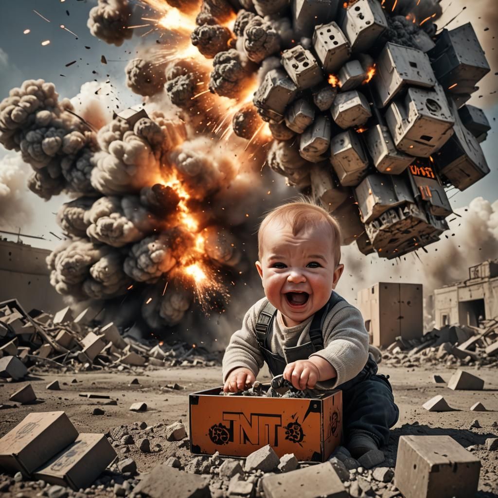 Mischievous Baby Ignites Explosive Scene