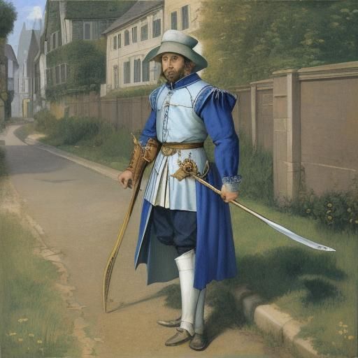 Lancer on Penny Lane in Holbein-Matisse Style