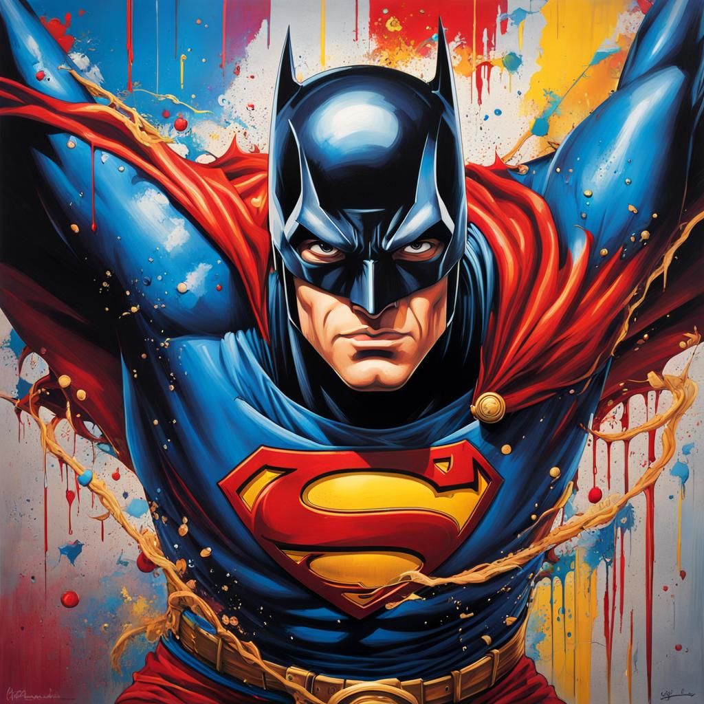 Spaghetti Superhero in Graffiti Art Style