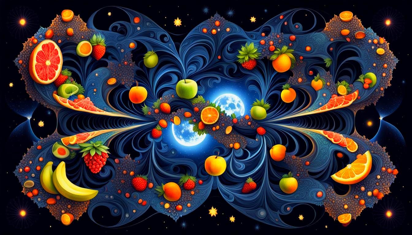 Abstract Fractal Art: Ultrasonic Unity in Vibrant Colors