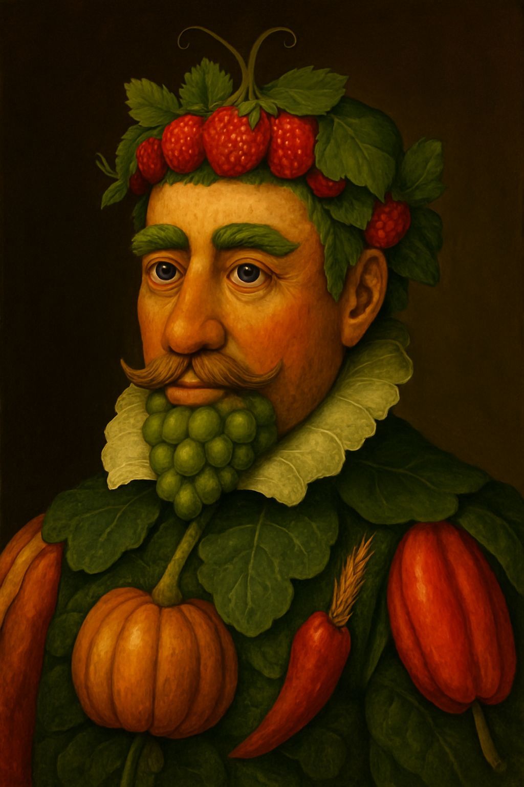 James I Portrait Made of Fruits and Vegetables