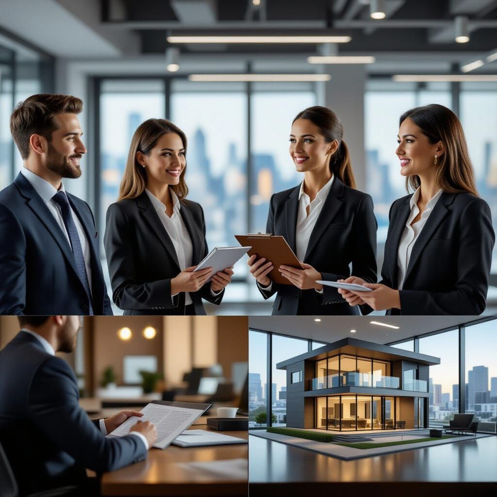 Diverse Professionals in Realistic Vertical Composition