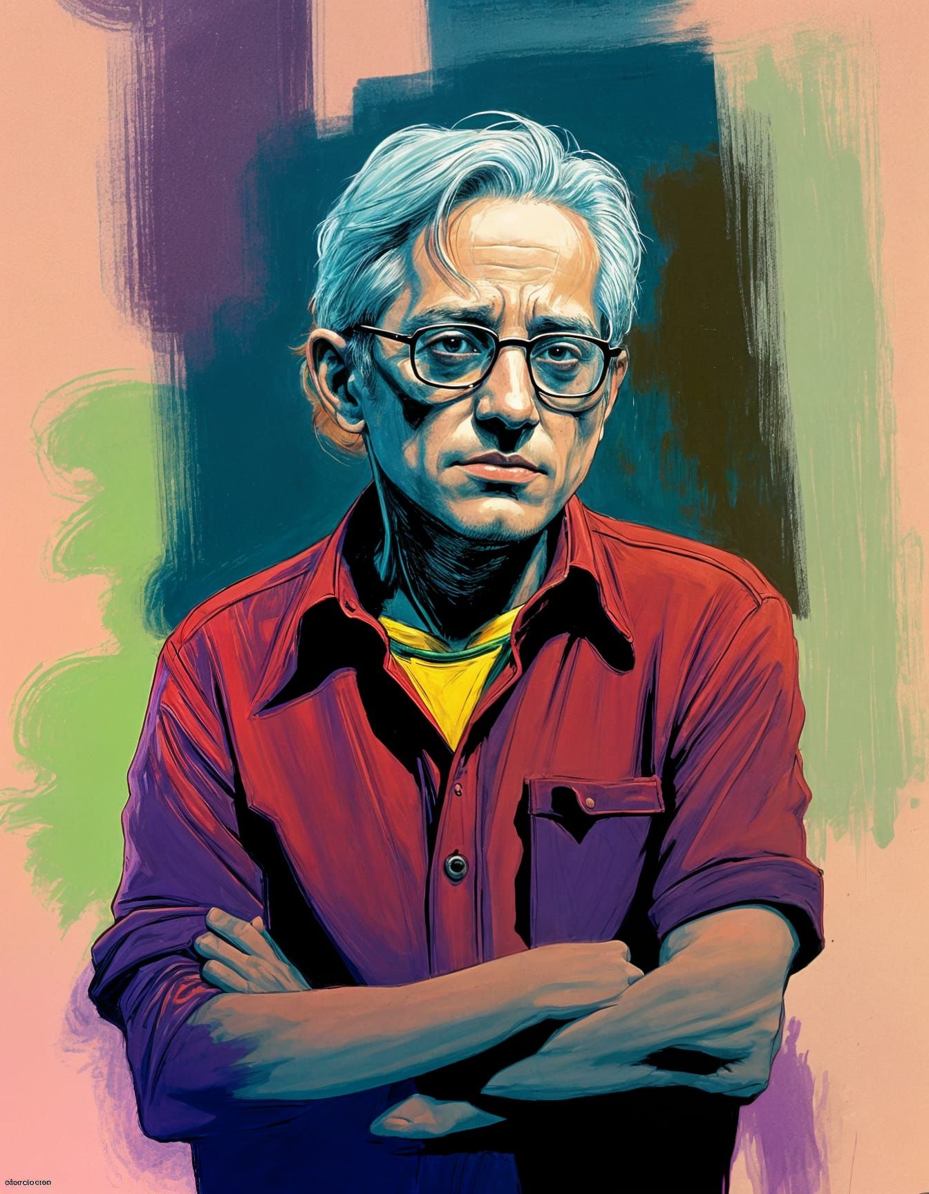 Ethereal Concert Scene in Dark Gouache Style