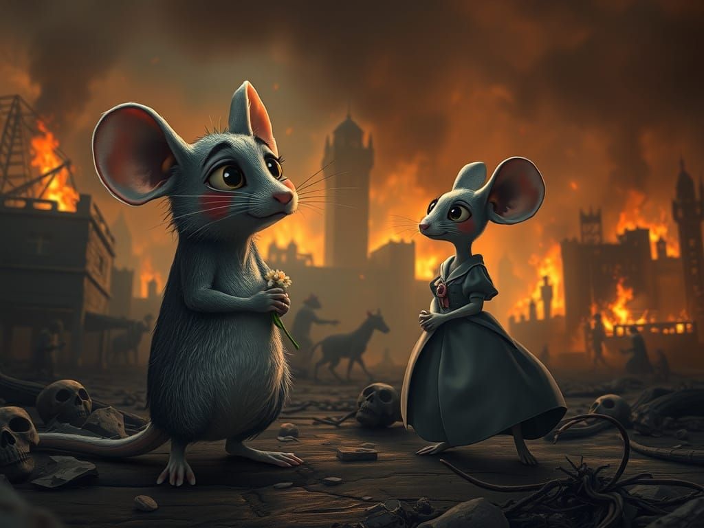 Mouse Love in Post-Apocalyptic Ruins