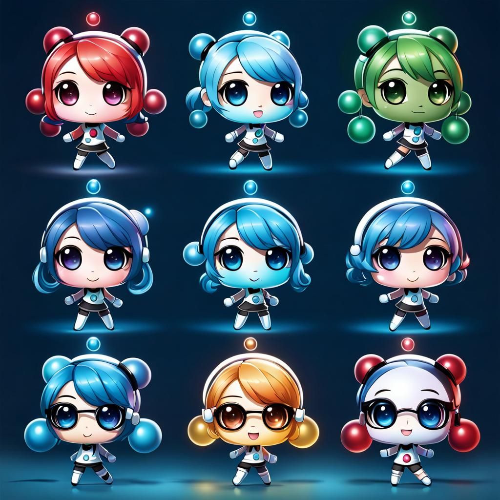 Chibi Molecule Girls: Oxygen and Hydrogen Bonding