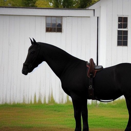 Amish Police Horse: An AI Generated Image