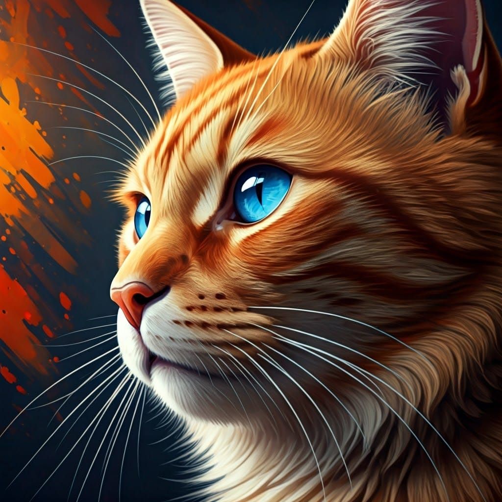 Portrait of a cat 04