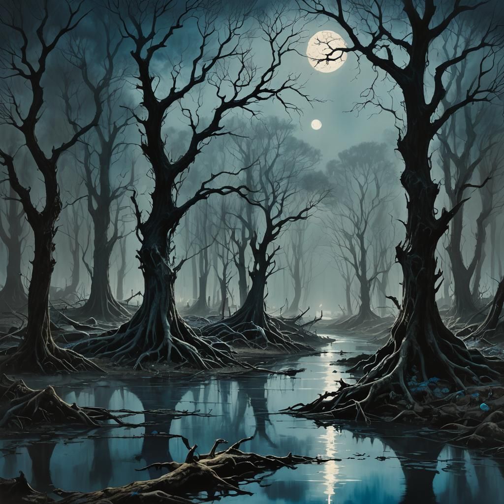 foggy forest of the underworld