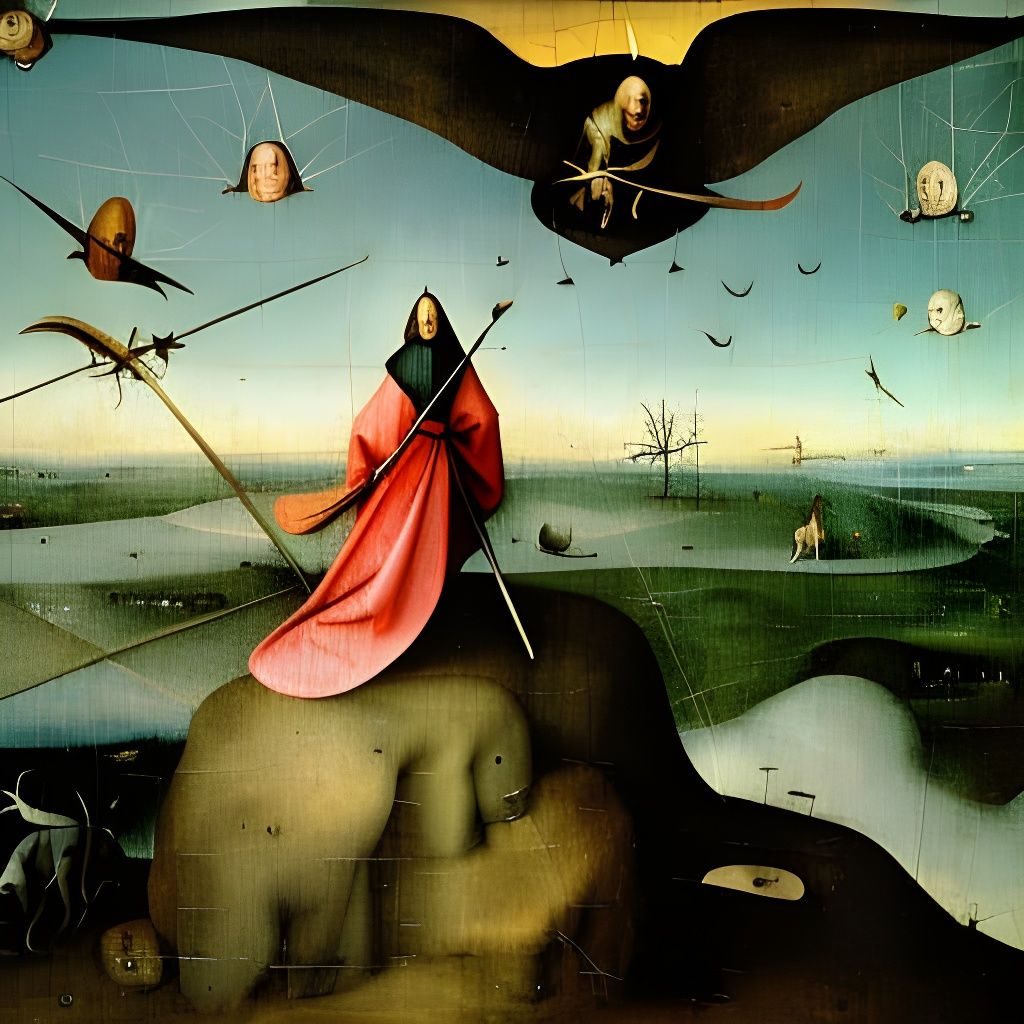 Surreal Wanderer Above a Misty Landscape