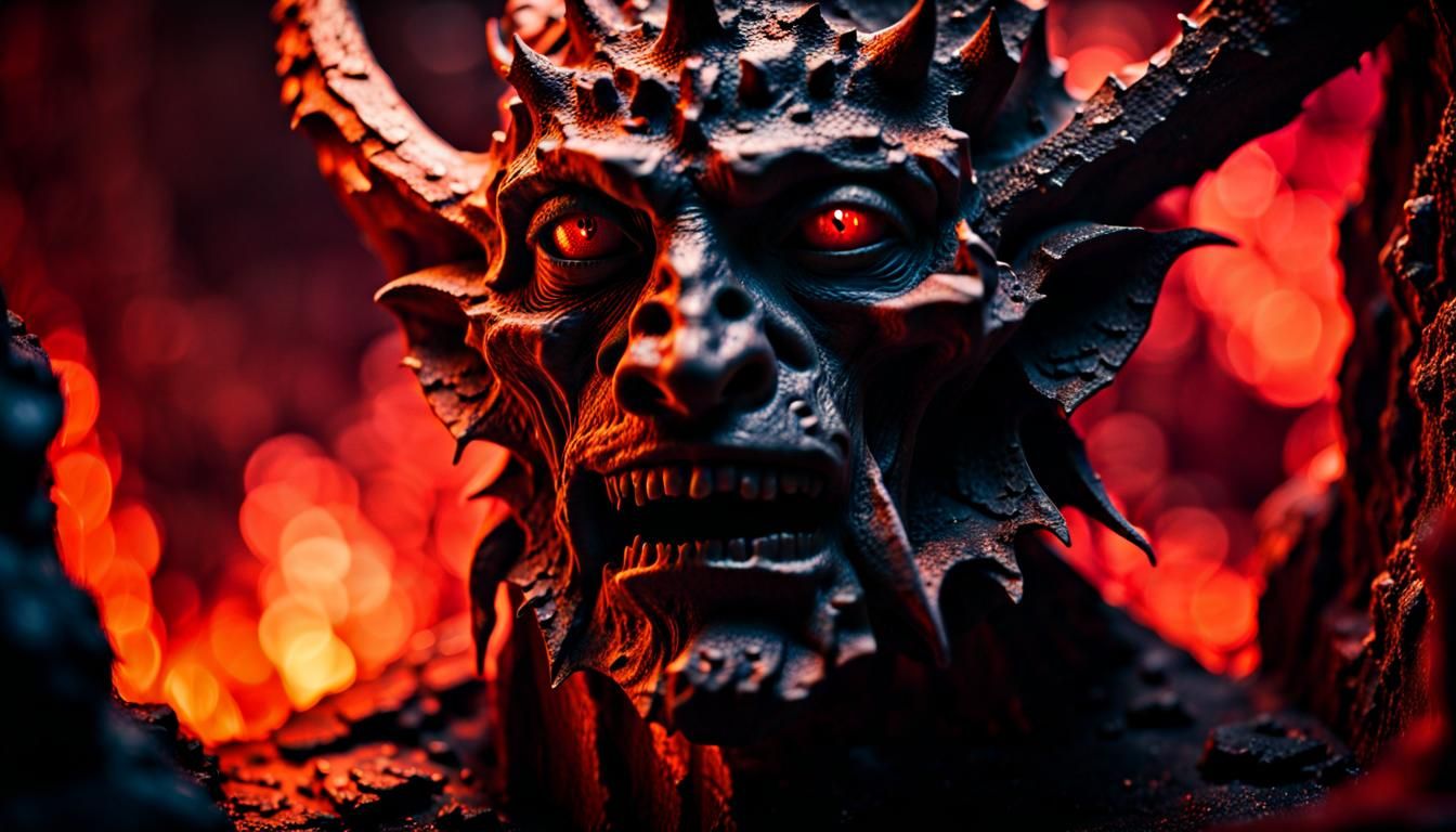 Infernal Cavern in Professional Photography Style