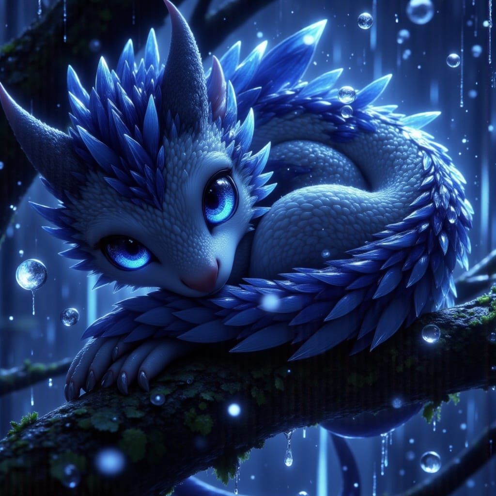 Dragon Slumbering on a Glimmering Branch