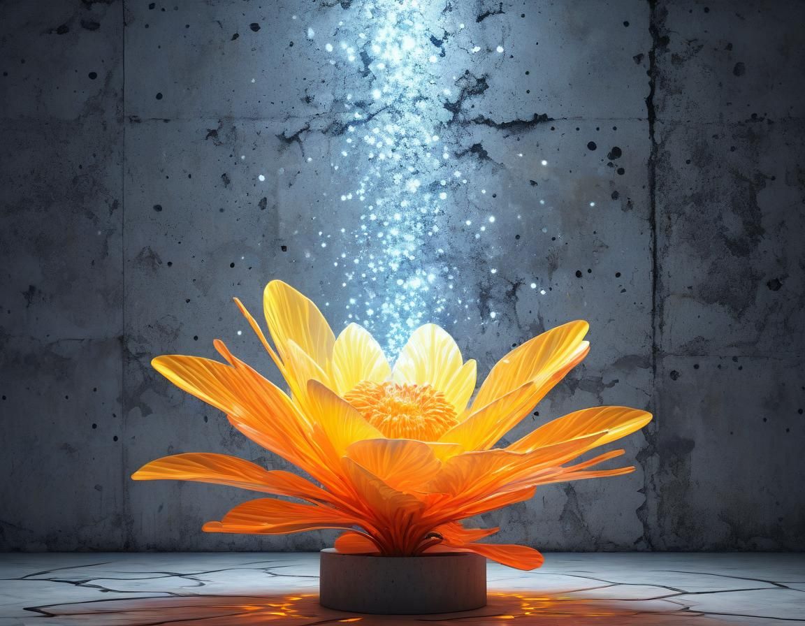 Ethereal Floral Art with Luminous Glow
