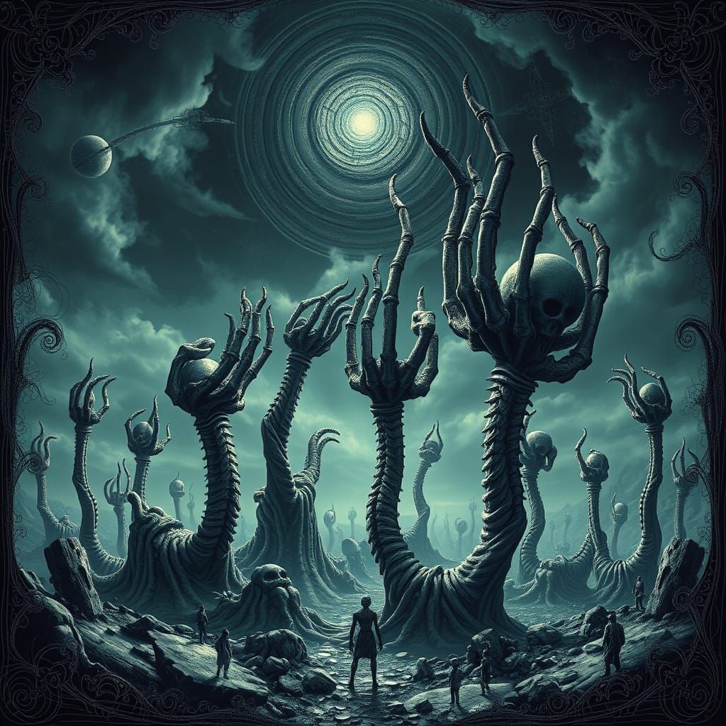 Gnarled Skeletons Rise from a Haunting, Ancient Landscape
