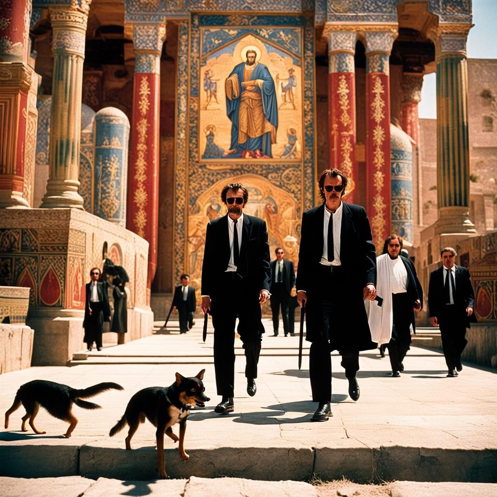 Reservoir Dogs in Byzantine Religious Art Style
