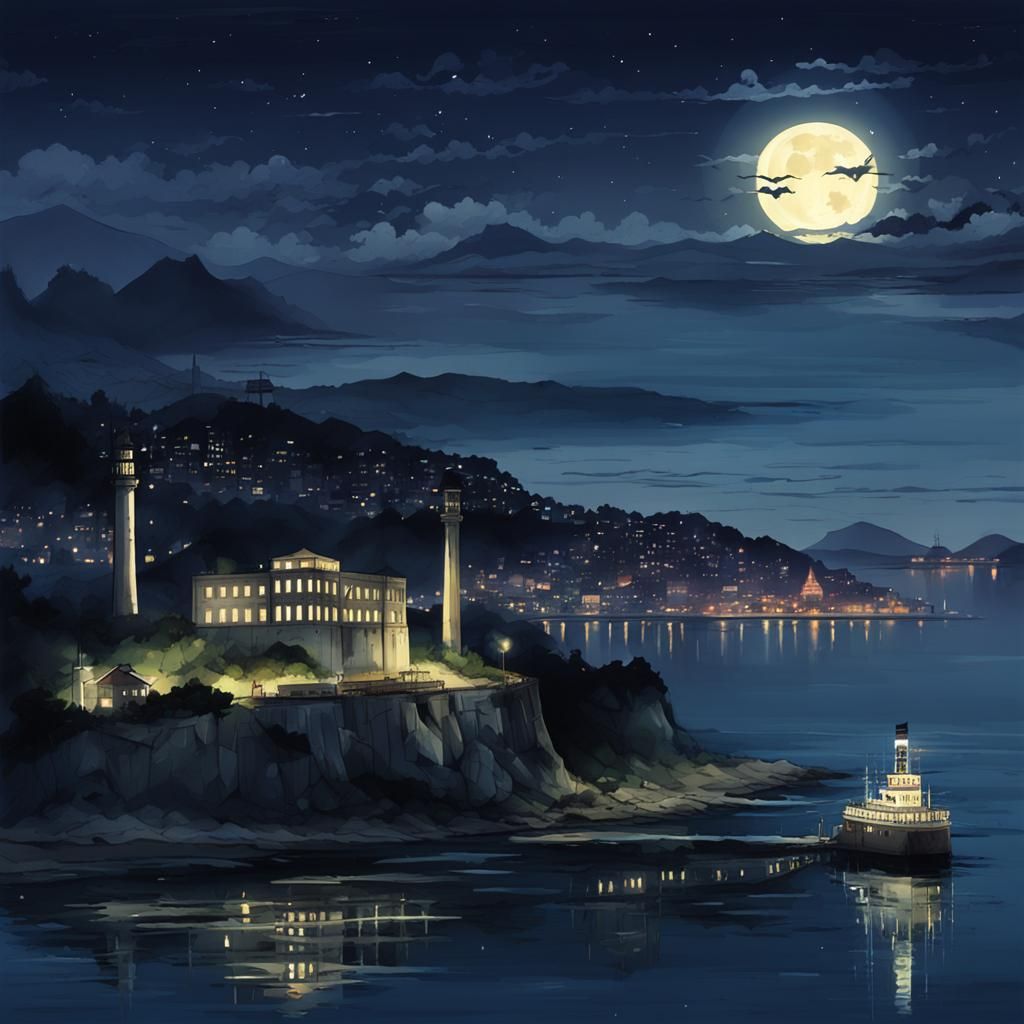 Alcatraz by Night in Anime Style