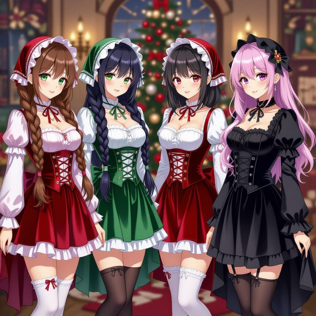 Anime Fashion Meetup in Harajuku Christmas Style