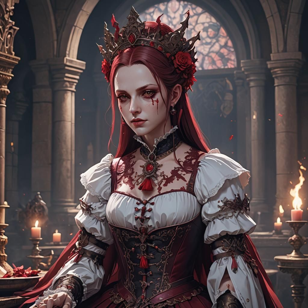 Lady Elizabeth Bathory: 3D Anime Art Portrait