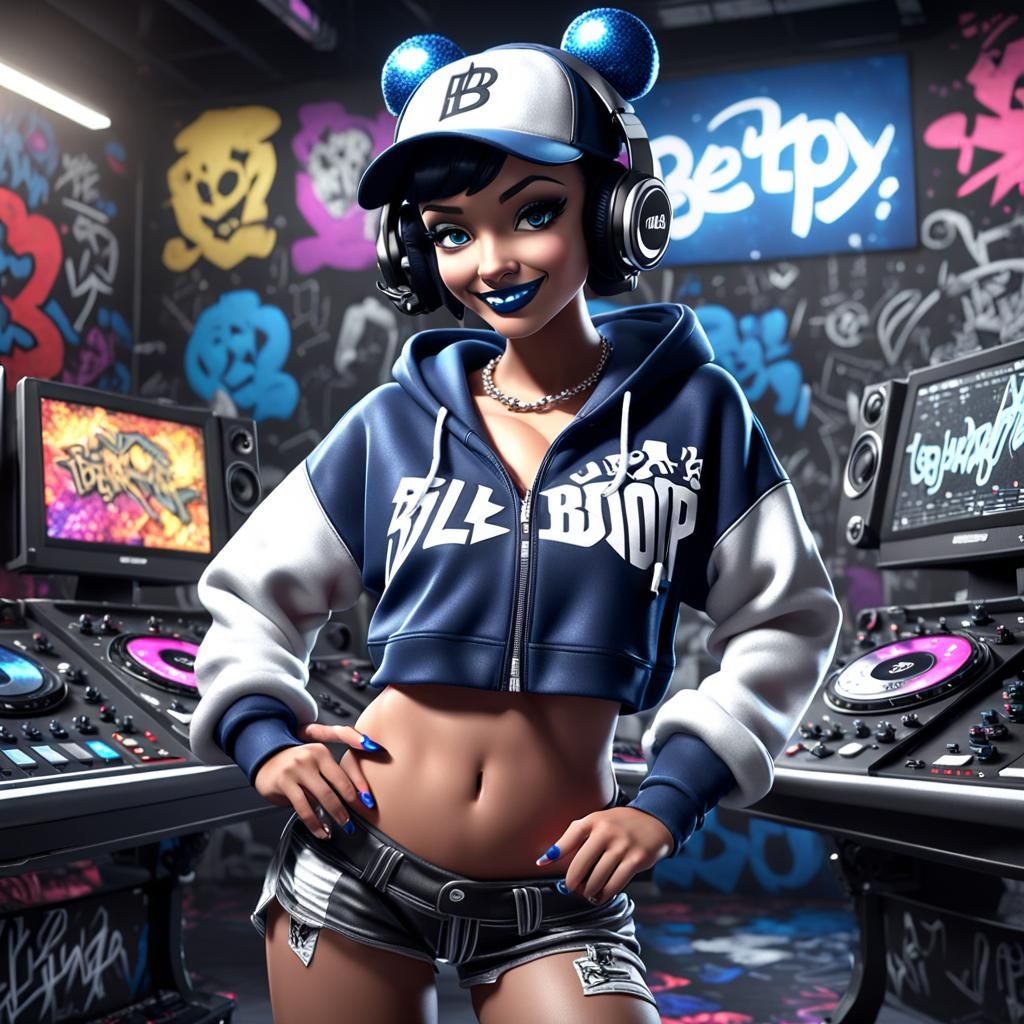 Betty Boop Inspired Playmate in 3D Rendering