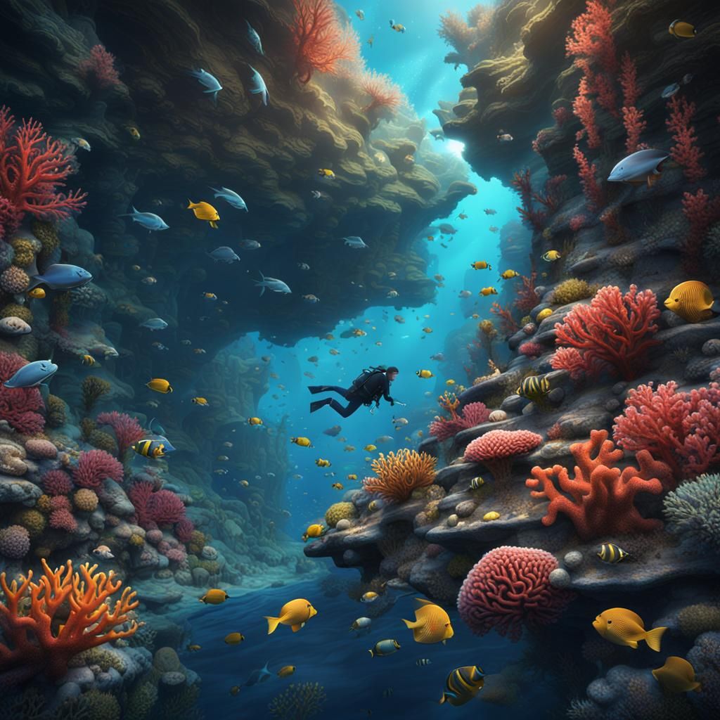 Jesus Deep Sea Diving: A Matte Painting