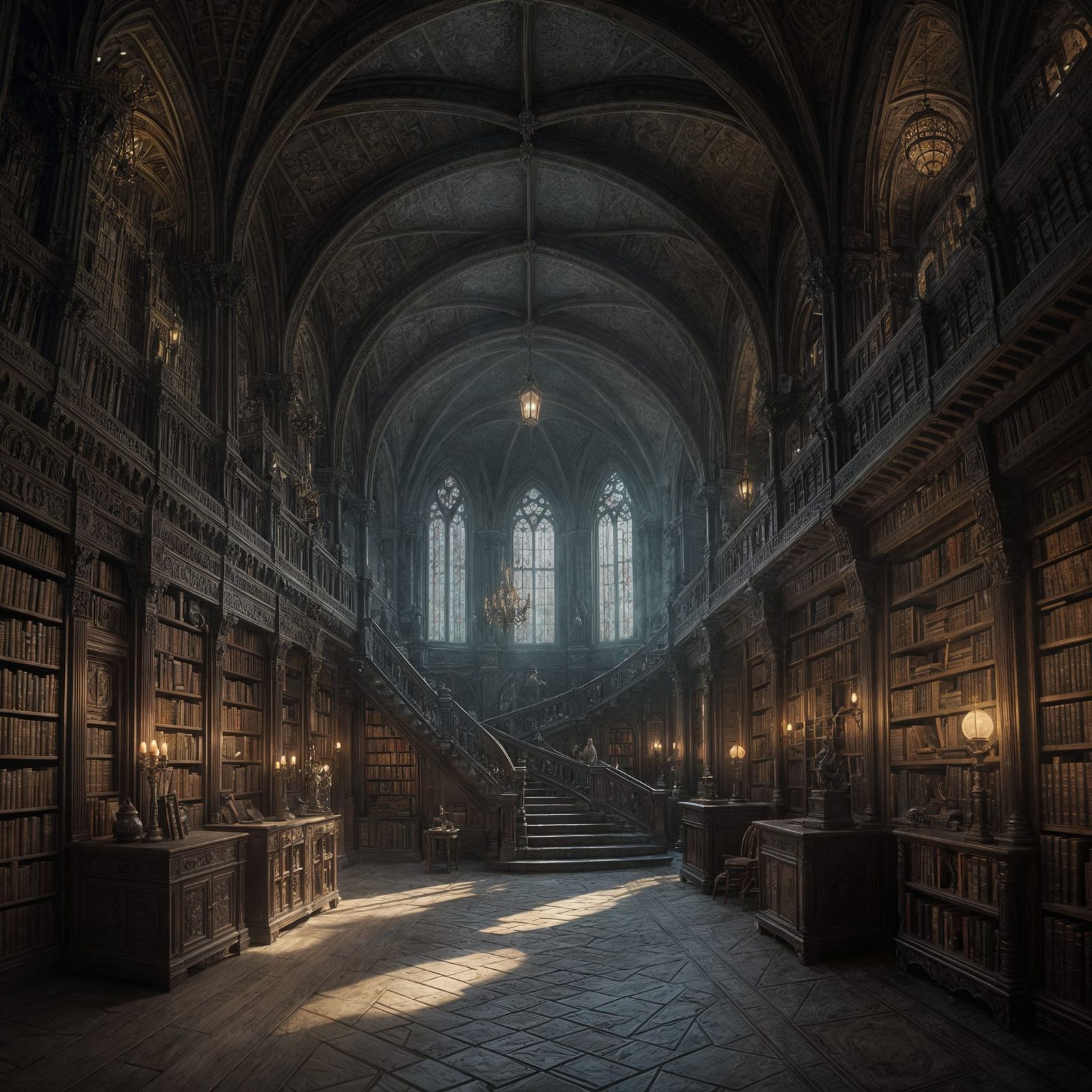 Castle of Ancient Tomes in Radiant Splendor