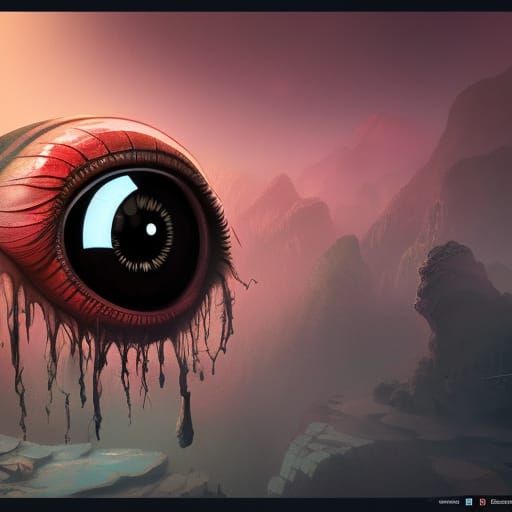 Fantastical Floating Eyeballs with Mouths