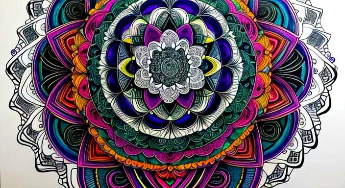 Abstract Zentangle Inspired AI Art