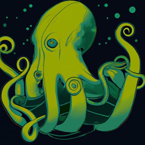 Cthulhu the Great Dreamer in Dreamlike Setting