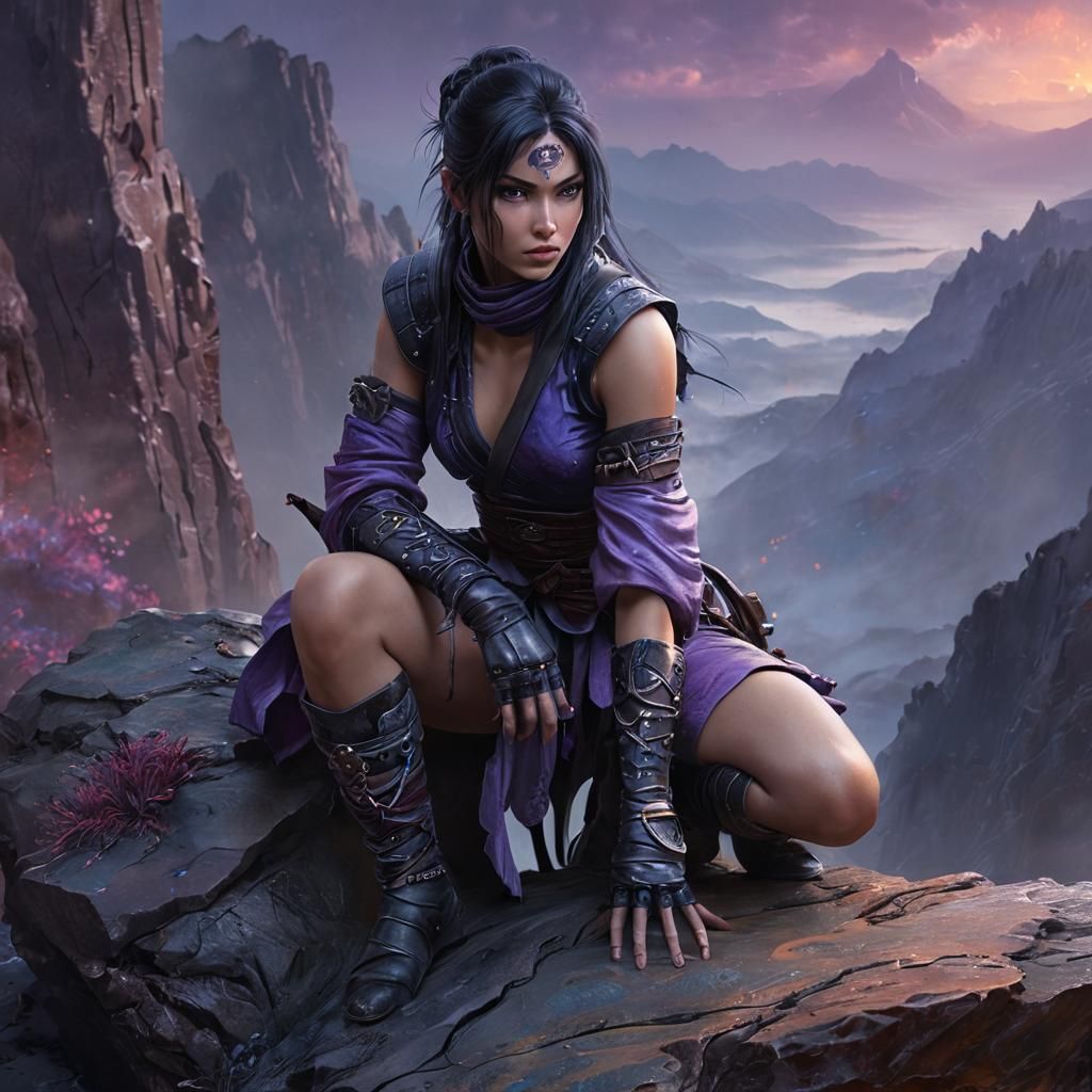 Ninja Girl in Luis Royo Style