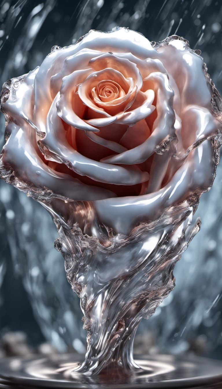 Mercury Rose Inside Crystal Tornado in CGI