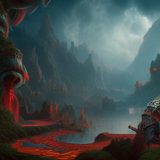 Fantastical Matte Painting in Deep Color