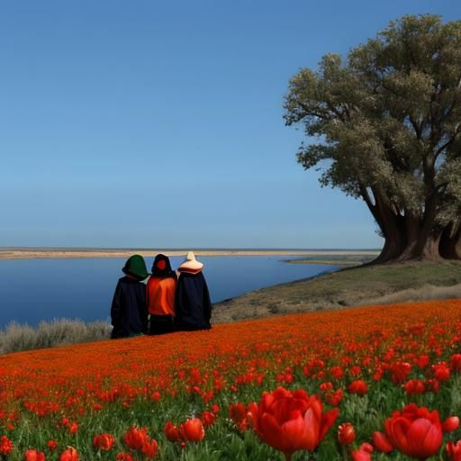 Yearning Lotuses in Elegant AI Rendition