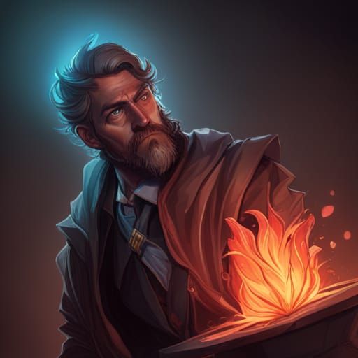 D&D Wizard Portrait in Hyperdetailed Style