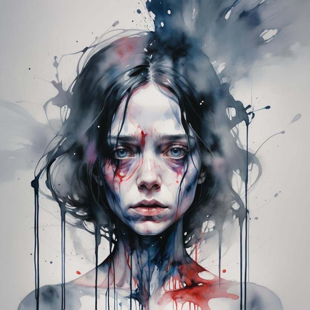 Grimdark Watercolor Painting