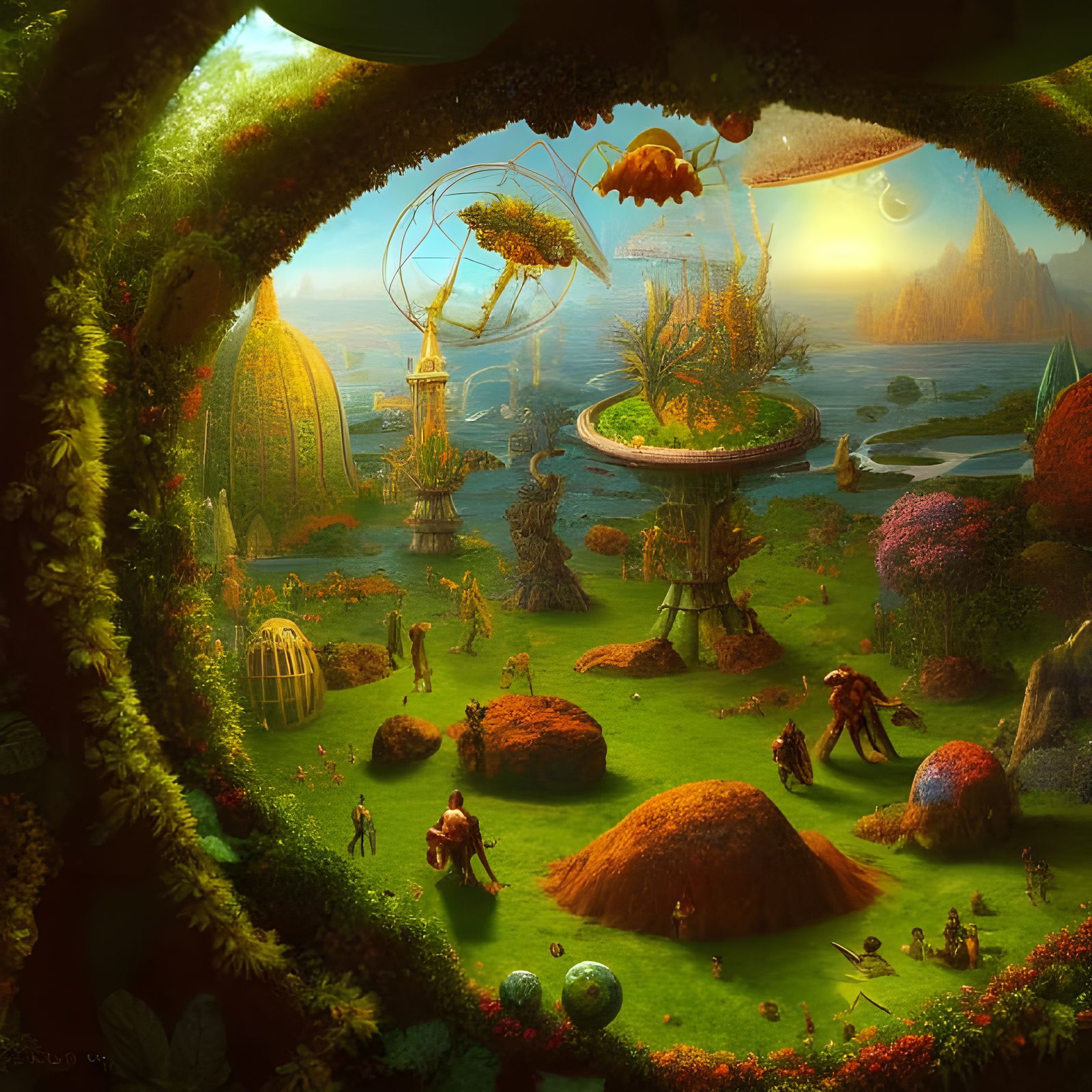 Terrarium of Earthly Delights in Oil on Canvas