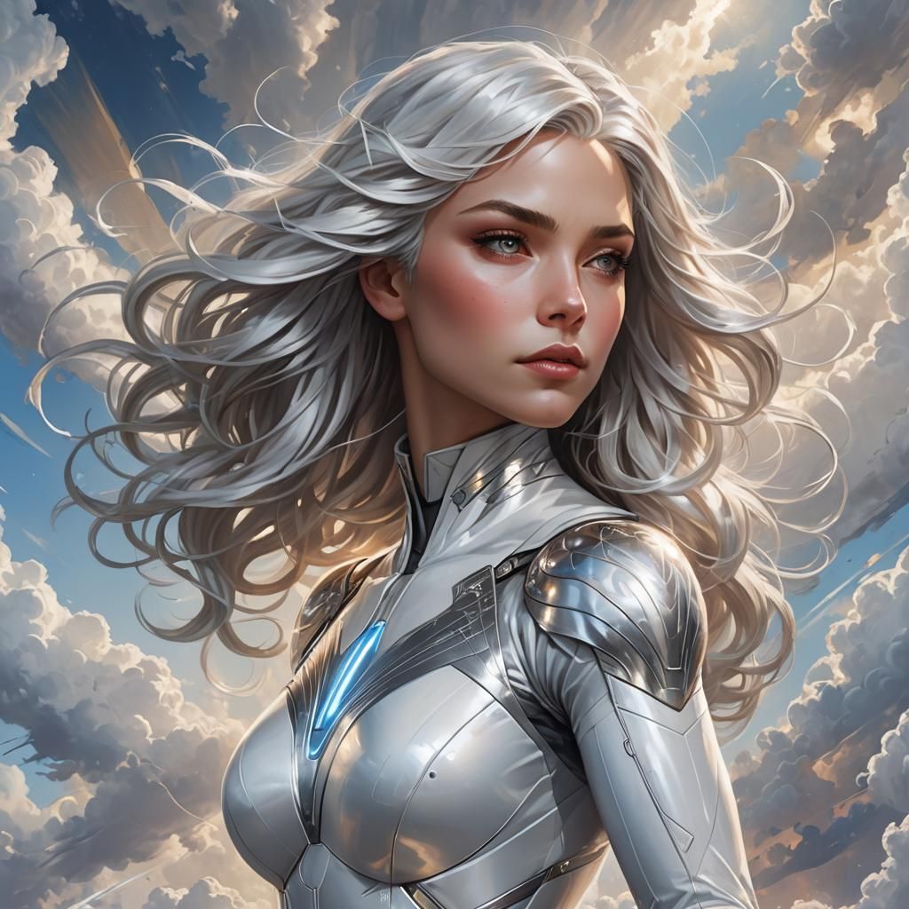 Superwoman Controls Air with Art Nouveau Details