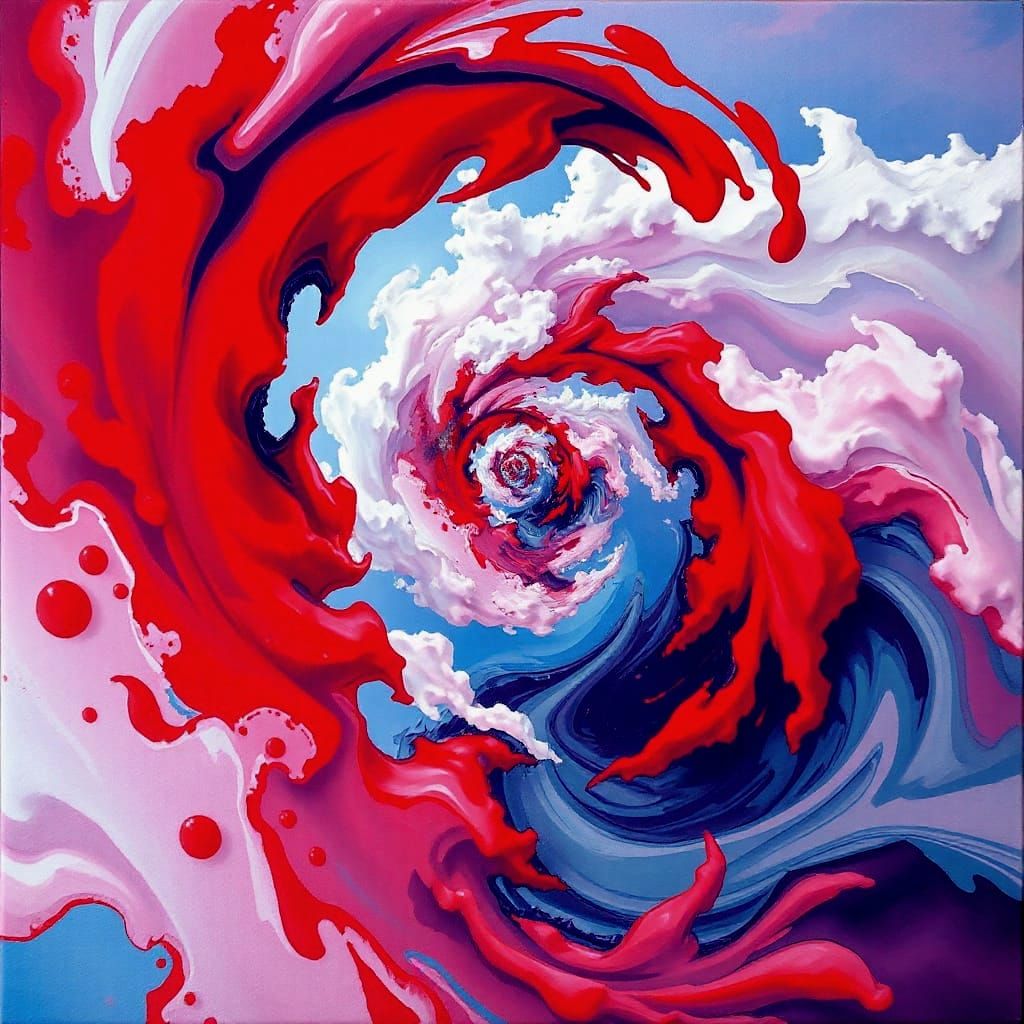Vibrant Swirls Disappear into a Tunnel