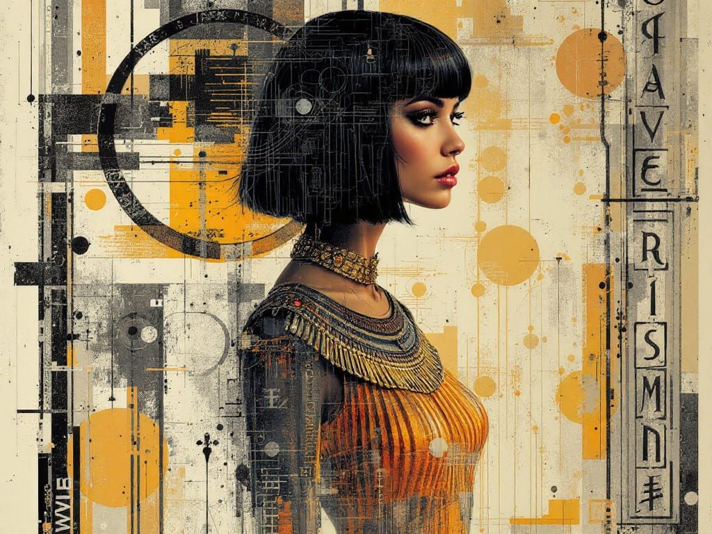 Egyptian Woman In Metallic Dress, Classic Figure Study