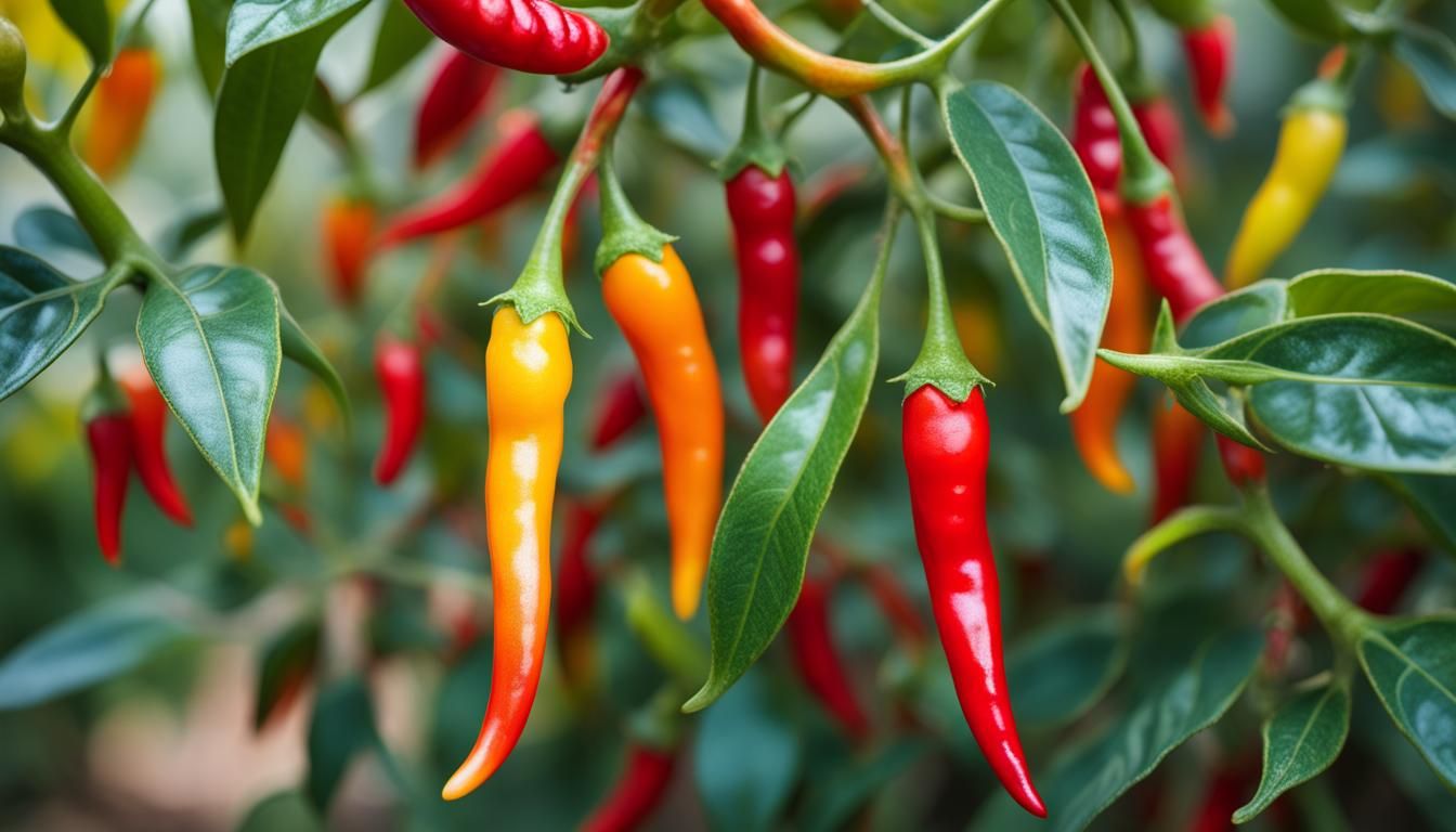 Iridescent Chili Plant Macro Photography
